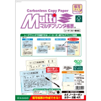 マルチプリンタ帳票 複写タイプ A4 ノーカーボン カラー 2面 4穴