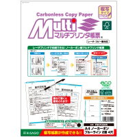 マルチプリンタ帳票 複写タイプ A4 ノーカーボン ブルーライン 2面 4穴
