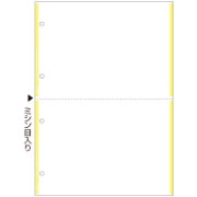 マルチプリンタ帳票 複写タイプ A4 ノーカーボン イエローライン 2面 4穴