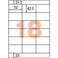 A4タックシール FSC森林認証紙 18面上下余白