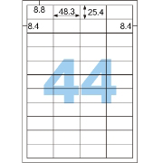 A4タックシール 44面