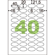 透明ラベル A4 だ円 40面