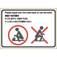 はがせる！ピタロングステッカー トイレの使用方法（和式） A4 1面