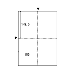 はがき・カード 4面 特厚口 ホワイト カラーレーザ専用（100枚入）