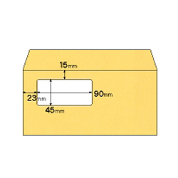 窓つき封筒 オレンジ（200枚入）