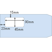 窓つき封筒 A4三ツ折用（長6）/アクア