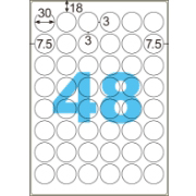 撥水(はっすい)紙ラベル A4 丸 48面