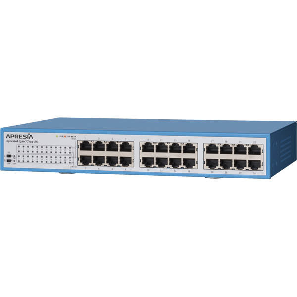 ApresiaLightGC124-SS 【5年間先出しセンドバック付】ノンインテリジェントスイッチングHUB (24port) ■ラックマウント金具標準添付