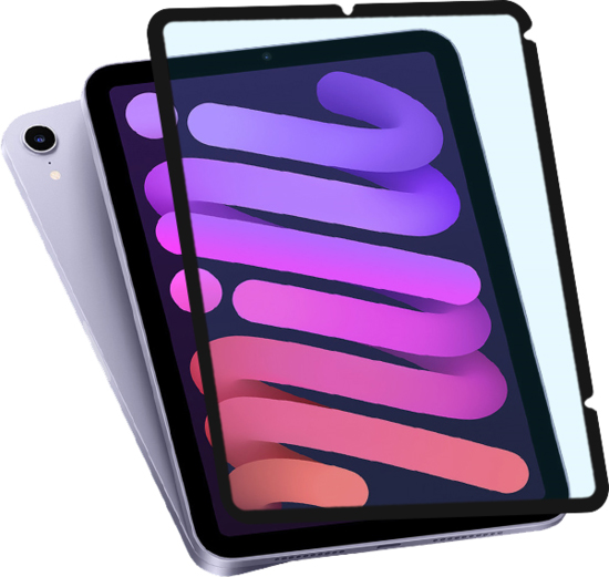 ブルーライトカットフィルム iPad mini 6用 糊無し吸着式