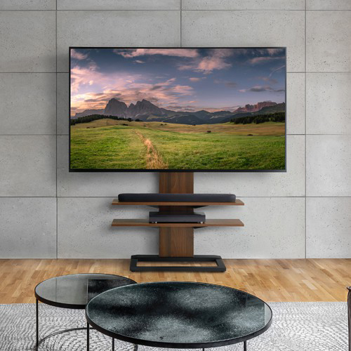 壁寄せテレビスタンド ~86V型対応 ダークブラウン