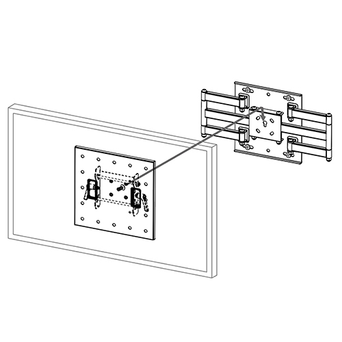 壁掛金具(左右首振り) LHシリーズ ~50V型