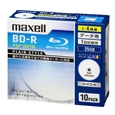 4倍速対応データ用BD-R 25GB PLシリーズ10枚1枚ずつ5mmプラケースプリント対応ホワイト