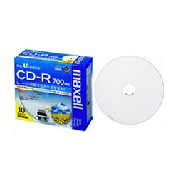 データ用CD-R 48倍速 700MB 1枚ずつプラケース入り10枚パック プリンタブルレーベル