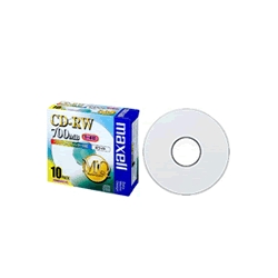 データ用CD-RW 1-4倍速 700MB 1枚ずつプラケース入り10枚パック プリンタブル