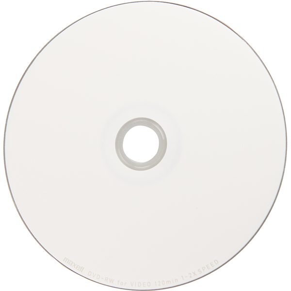 録画用DVD-RW 標準120分 1-2倍速 ワイドプリンタブルホワイト スピンドルケース入り 20枚パック
