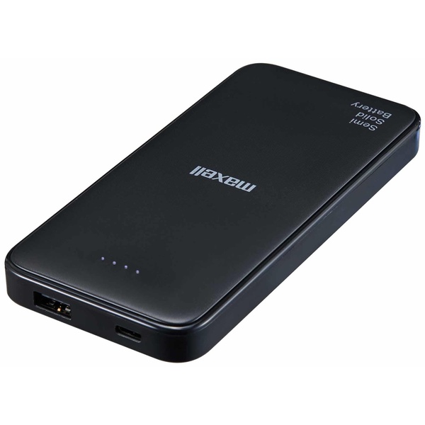 半固体電池採用モバイル充電バッテリー 10000mAh （ブラック）