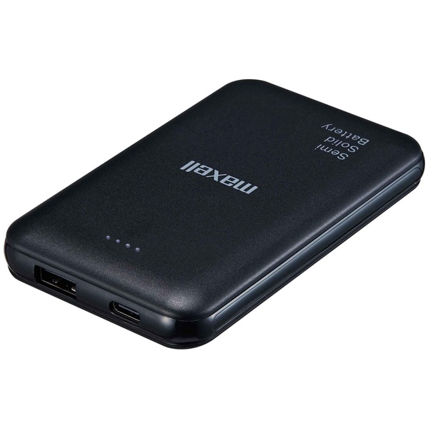 半固体電池採用モバイル充電バッテリー 5000mAh （ブラック）