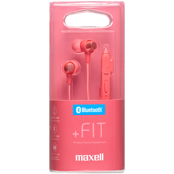 カナル型Bluetoothヘッドホン(イヤホン) ピンク