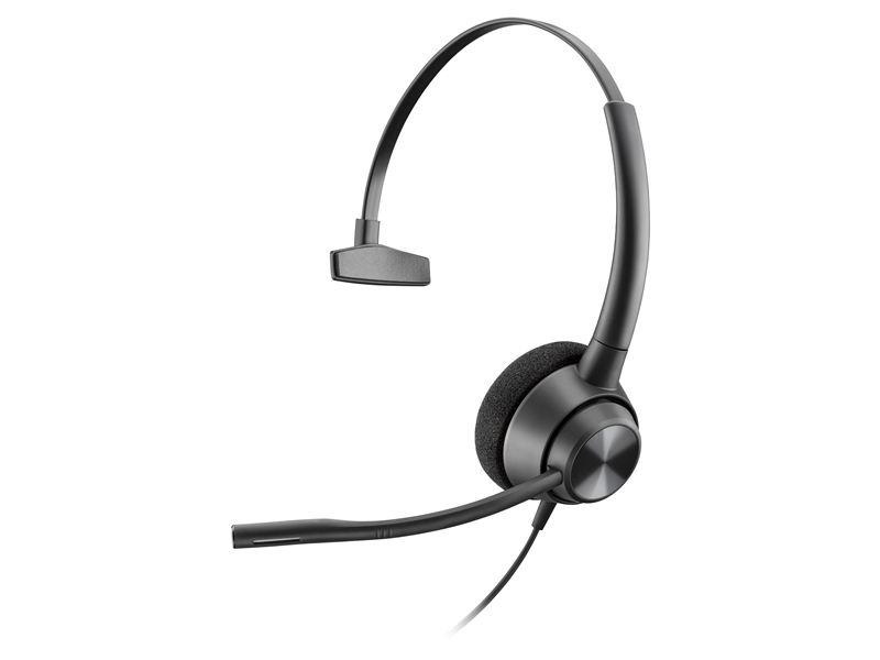 Poly EncorePro 310 Quick Disconnect 片耳 有線モデル ノイズキャンセリングマイク搭載 TAA(米国政府・軍向け調達基準)認証