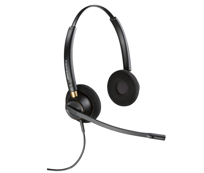 Poly EncorePro 520 Quick Disconnect 両耳 有線モデル ノイズキャンセリングマイク搭載