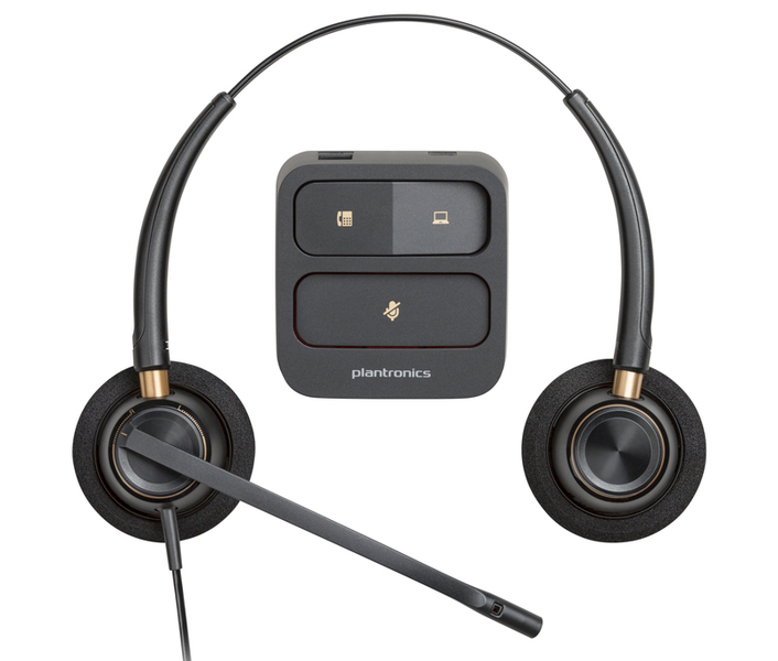 Poly EncorePro 520 Quick Disconnect 両耳 有線モデル ノイズキャンセリングマイク搭載