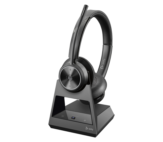 Poly Savi 7320 Office DECT D5 両耳 ワイヤレスモデル ノイズキャンセリングマイク搭載  Microsoft Teams認定モデル