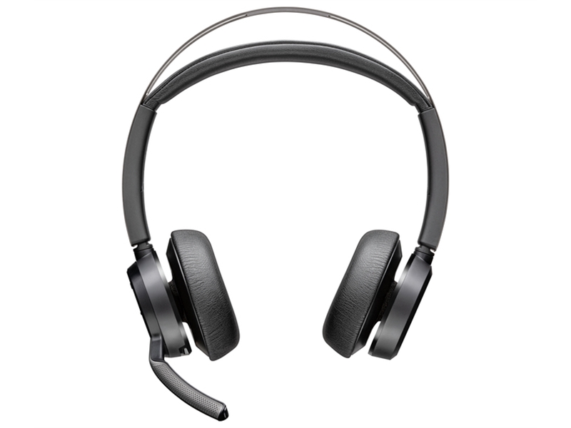 Poly Voyager Focus 2 USB-Cドングル付 +USB-A 変換アダプタ付 充電スタンド付 両耳 ワイヤレスモデル ノイズキャンセリングマイク搭載