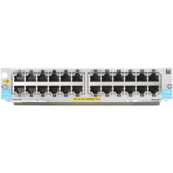 HPE Aruba Networking 24-port 10/100/1000BASE-T PoE+ MACsec v3 zl2 Module