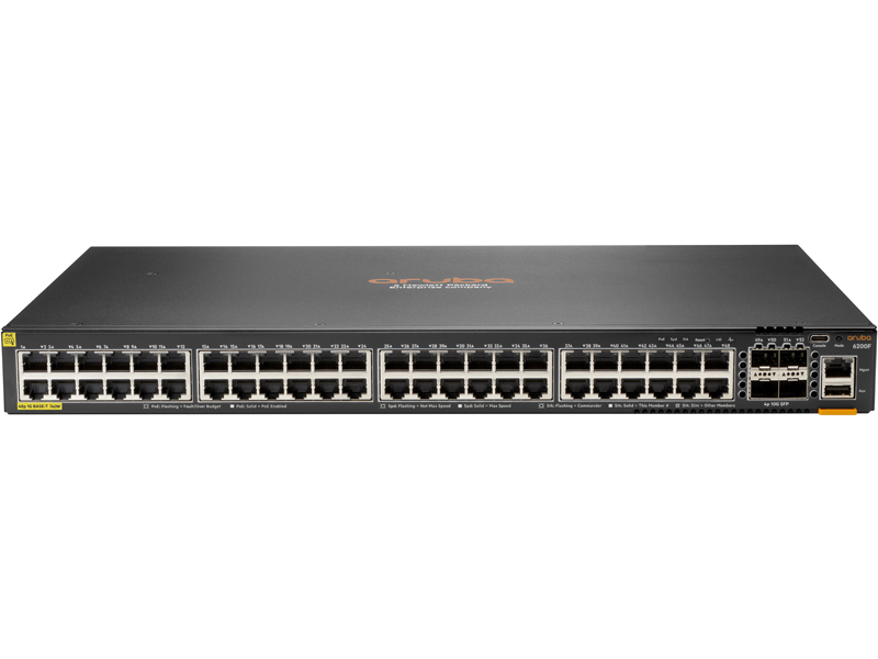 HPE Aruba Networking CX 6200F 48G Class4 PoE 4SFP+ 740W Switch