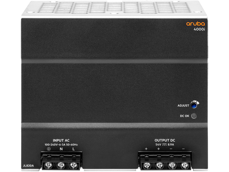 HPE Aruba Networking CX 4000i POE 54VDC 480W 100-240VAC DIN Power Supply Unit