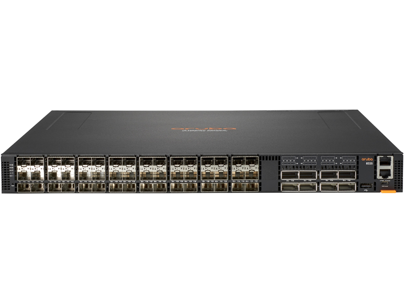 HPE Aruba Networking CX 8325 48SFP28 8QSFP28 Back-to-Front 6Fan 2DC PSU Switch Bundle