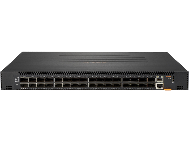 HPE Aruba Networking CX 8325 32QSFP28 Front-to-Back 6Fan 2DC PSU Switch Bundle