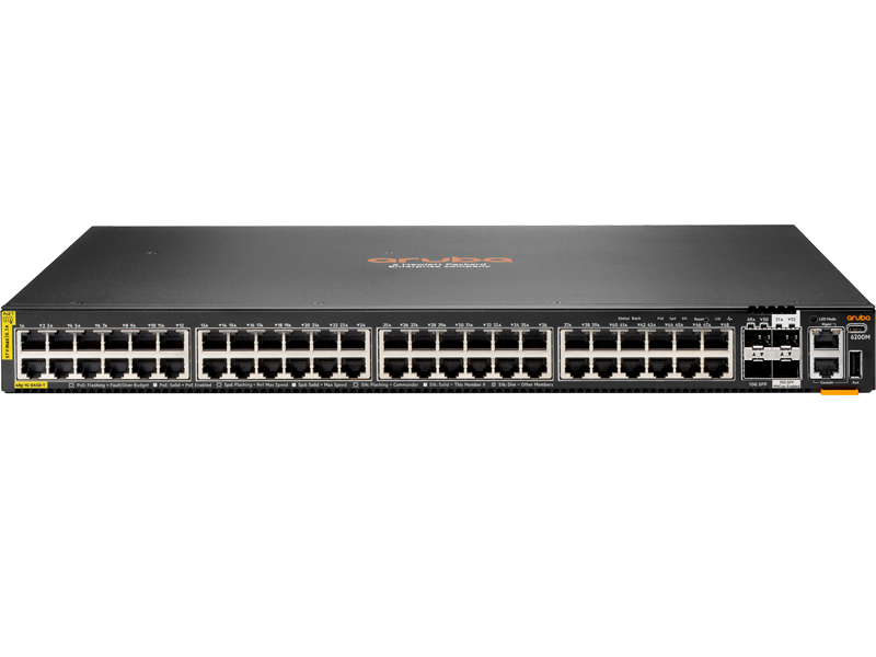 HPE Aruba Networking CX 6200M 48G Class4 PoE 4SFP+ Switch