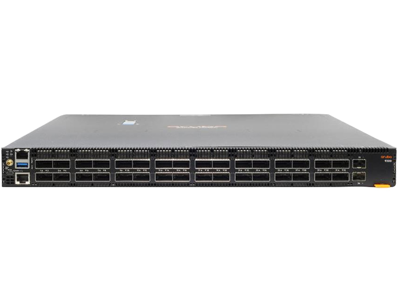 HPE Aruba Networking CX 9300 32QSFP-DD 2SFP+ Back-to-Front 6Fan 2AC PSU Switch Bundle