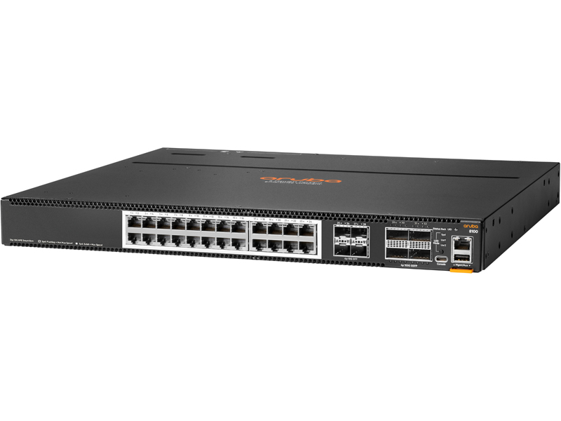 HPE Aruba Networking CX 8100 24XGT 4SFP+ 4QSFP28 Back-to-Front 3Fan 2PSU Switch Bundle