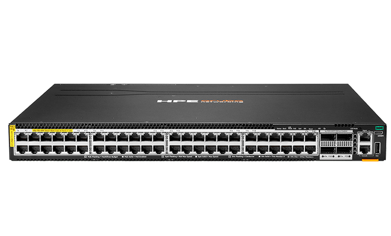 HPE Aruba Networking CX 6300M 48 Smart Rate 1/2.5/5/10G Class8 PoE 4QSFP28 Switch