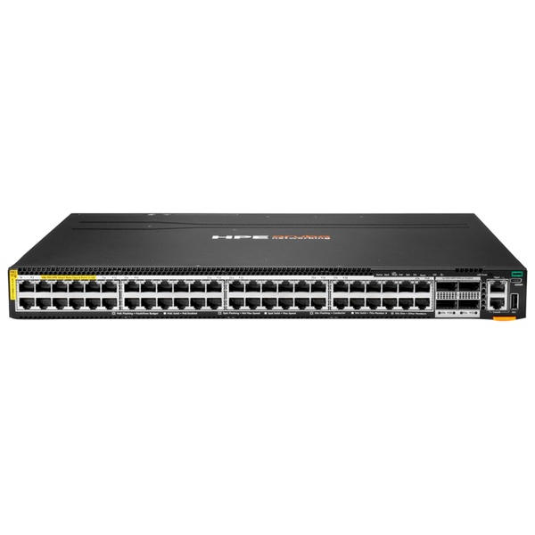 HPE Aruba Networking CX 6300M 48 Smart Rate 1/2.5/5/10G Class8 PoE 4QSFP28 4320W Switch