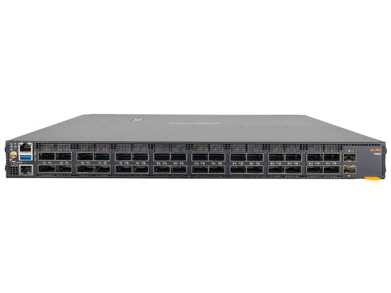 HPE Aruba Networking CX 9300S 32QSFP28 8QSFP-DD Back-to-Front 6Fan 2AC PSU Switch Bundle