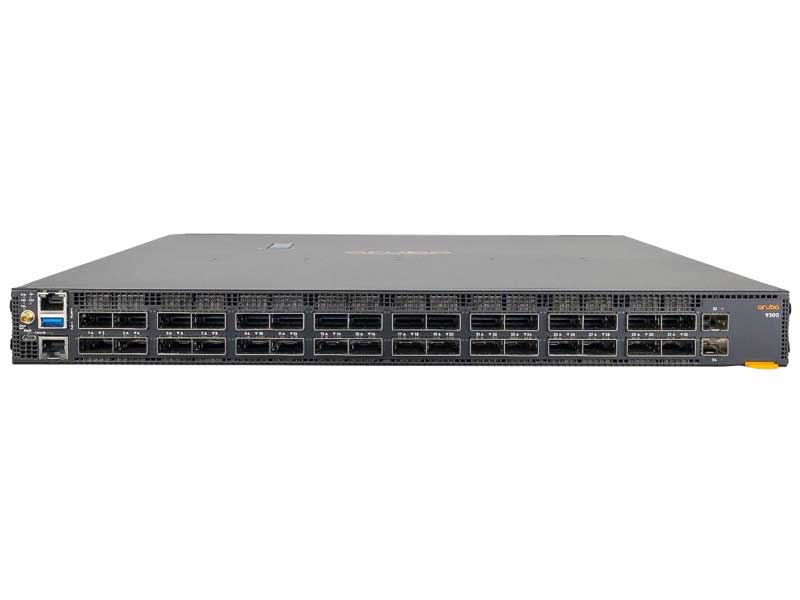 HPE Aruba Networking CX 9300S 32QSFP28 8QSFP-DD Back-to-Front 6Fan 2DC PSU Switch Bundle