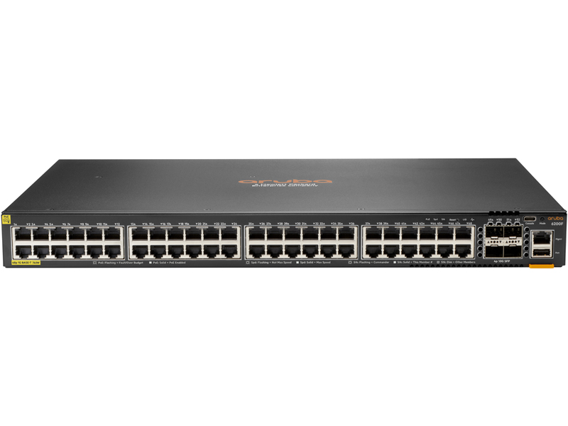 HPE Aruba Networking CX 6200F 48G Class4 PoE 4SFP 740W Switch