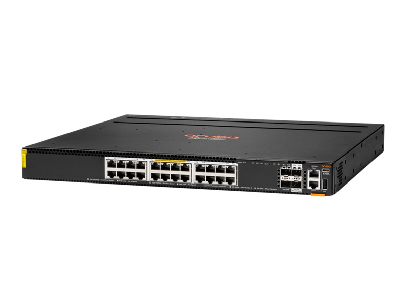 HPE Aruba Networking CX 6300L 24 Smart Rate 1/2.5/5/10G Class6 PoE 2SFP56 2SFP28 L2 Switch