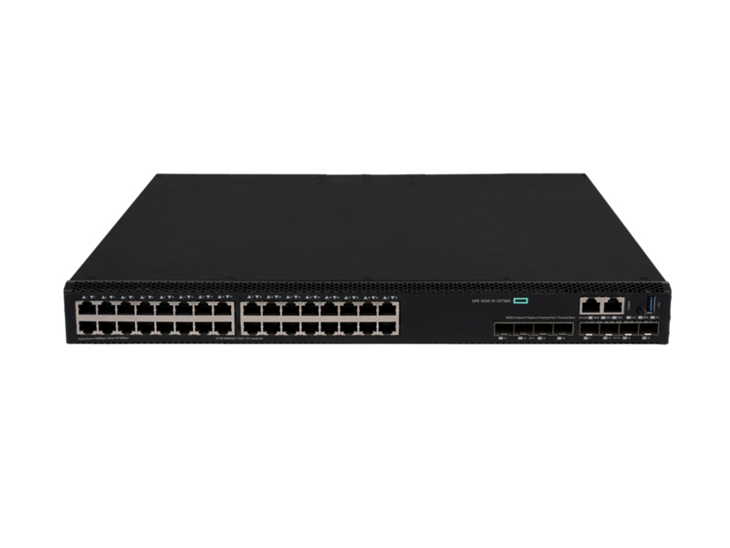 HPE Networking Comware 5550HI 32G Class8 PoE 4SFP+ 4SFP28 1-slot Switch