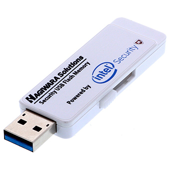 ウイルス対策USBメモリー(マカフィー)/64GB/5年ライセンス/USB3.0