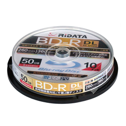 RiDATA 録画用BD-R(DL) 260分 10枚パック （スピンドル）