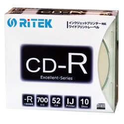RiTEK データ用CD-R 700MB 10枚パック スリムケース入り