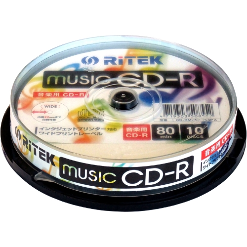 RiTEK 音楽用CD-R 80分 10枚パック