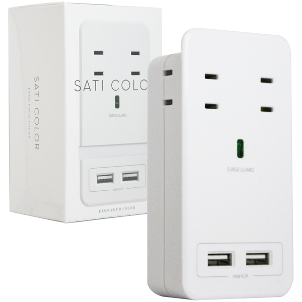 Fargo SATI COLOR AC4個 4.2A USB ホワイト