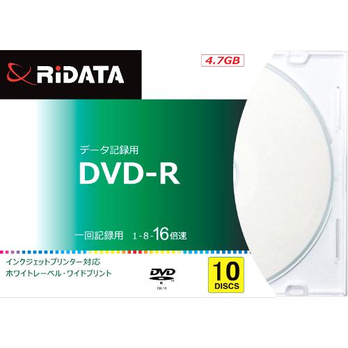 RiDATA データ用DVD-R 4.7GB 10枚パック （スリムケース）