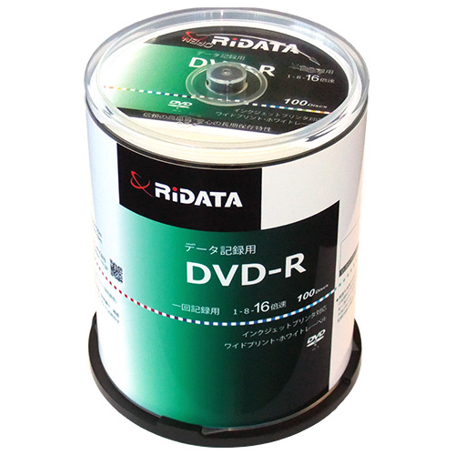 RiDATA データ用DVD-R 4.7GB 100枚パック （スピンドル）