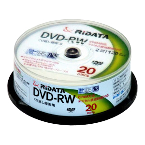 RiDATA 繰り返し録画用DVD-RW 120分 20枚パック